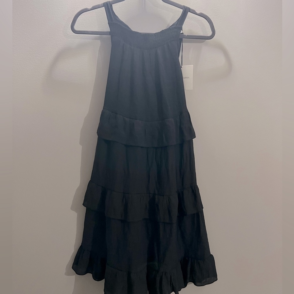 NWT Boutique Black Ruffle Dress
